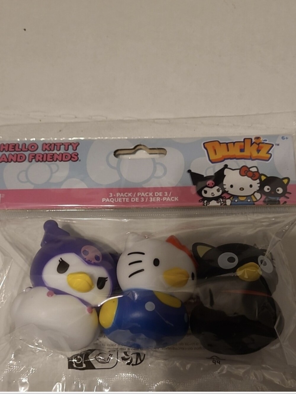 Hello Kitty and Friends Duckz 3-Pack Bath Toy Set - White, Purple, Black